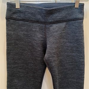Athleta Girl Thick Polartec Lined Leggings XL/14 Melange Gray/Black